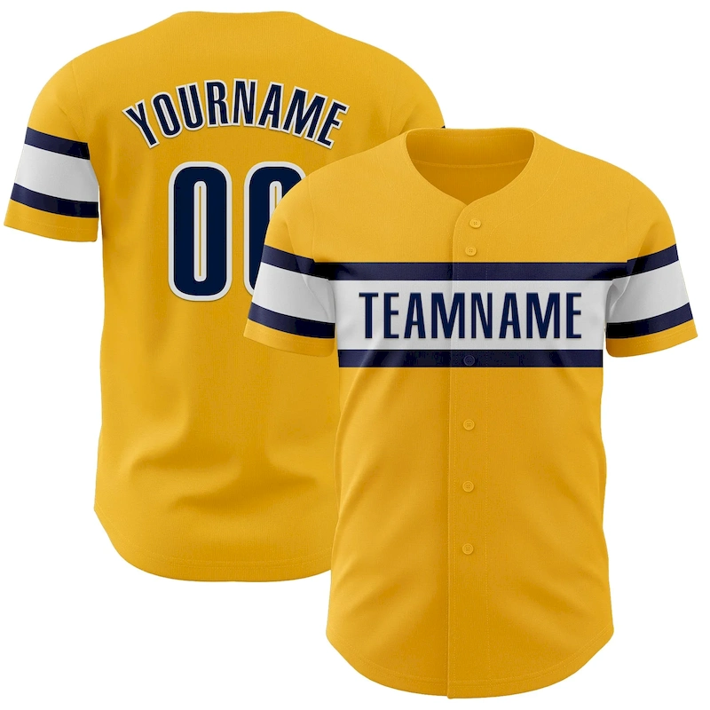 Gold0550.webp Custom Gold Navy-White Authentic Baseball Jersey - Image 1